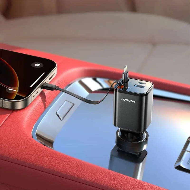 Chargeur de Voiture Joyroom 65 W avec câble rétractable - Ítem2